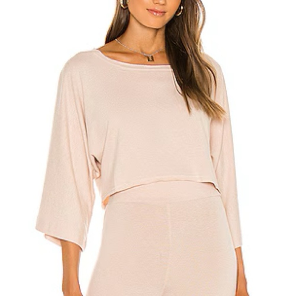 Mina Lisa Sweater Knit Kimono Sleeve Lounge Top